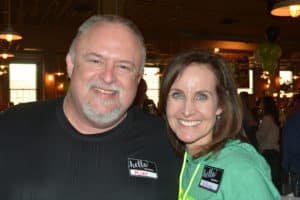 Boardmember JoAnne Purtan of 104.3 WOMC and Kurt Hunt at Happy Hour for Hope