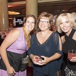 Rachel Dolecki (L), Heather Lynch (R) and a guest enjoy the signature cocktail at Hope Shines 2019