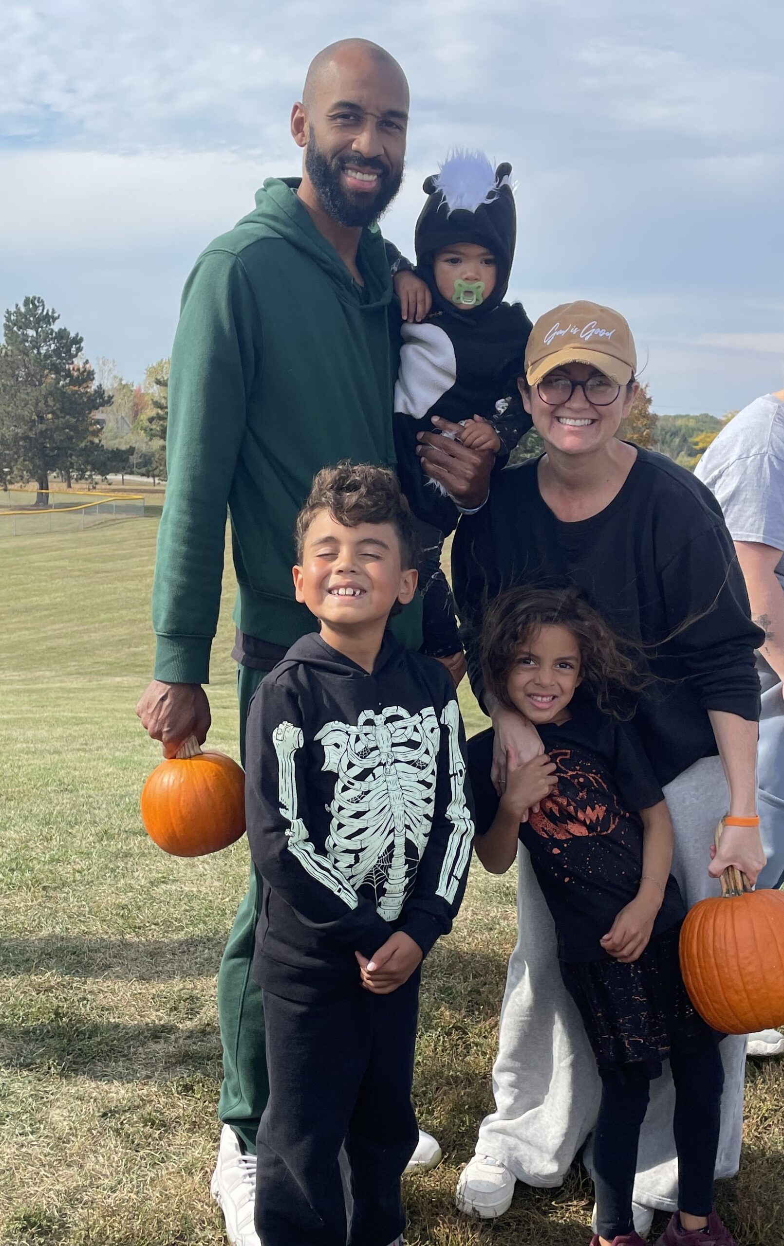boy and family in costume