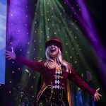 Kim Adams as the Greatest Showman