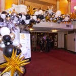 Balloon arch in lobby