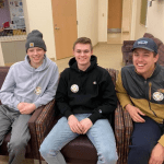 Tommy and friends at hospital waiting room
